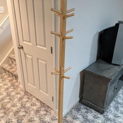 Solid Wood Hall Coat Rack