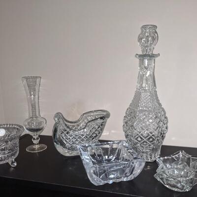 Clear Dazzling Decor, Cut Glass and Crystal