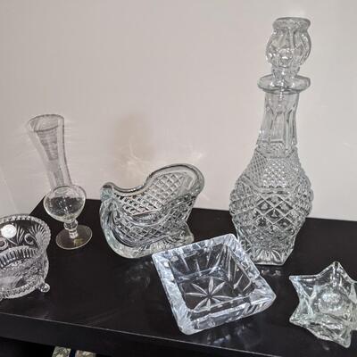 Clear Dazzling Decor, Cut Glass and Crystal