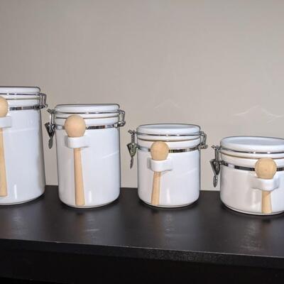 White Ceramic Canister Set