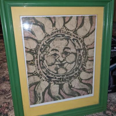 "Sun" Original Art Signed R. Siemienski (Smith) Matted and Framed by Artist
