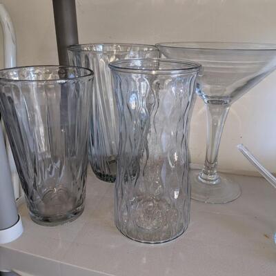 Glass Platters and Vases Mixed lot