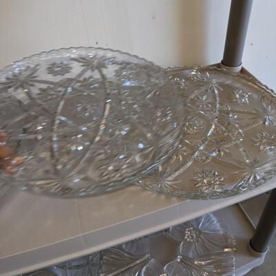 Glass Platters and Vases Mixed lot