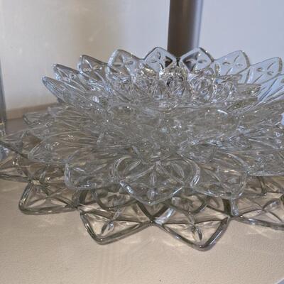 Glass Platters and Vases Mixed lot