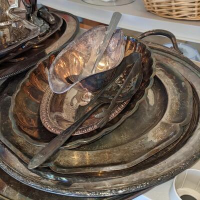 Silver-plate and Brass Mixed Lot
