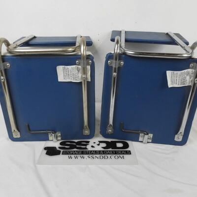 Set of 2 Stadium Seats, Blue & White