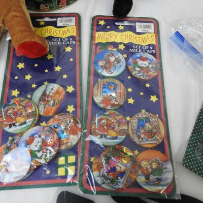 Christmas lot 21 pcs: Hallmark keepsake, Santa gift box, treat bowls w/ lid