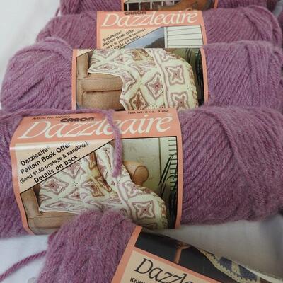 Yarn Caron Dazzleaire Brand, 11 skeins, Mauve color