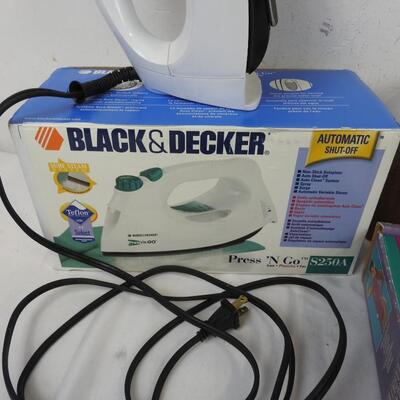 Personal Care: Black & Decker Iron-works, Mist Styling Dryer-works, Hand Weights