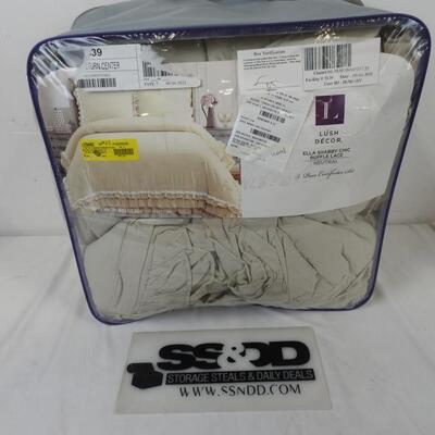 Lush Decor Full/Queen 3 Piece Cream Comforter Set