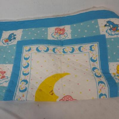 Baby Bedding Fabric - Blue, Carebear, Pink and White
