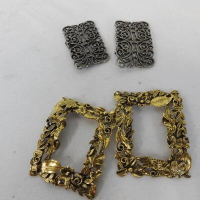 Vintage 4 Decorated Musi Gold and Silver Colors, Chandelier Crystal