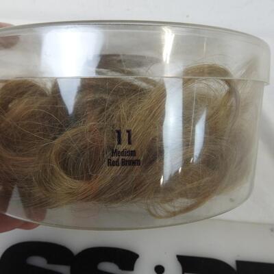100% Human Hair Pre-Styled Wiglet Deluxe 11 Medium Red Brown
