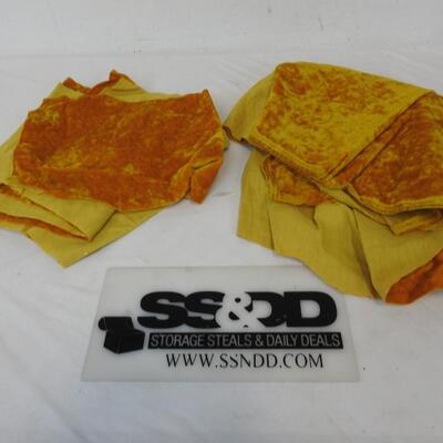 Golden Yellow Fabric, 3 Moderate Sized Pieces, Not Evenly Cut
