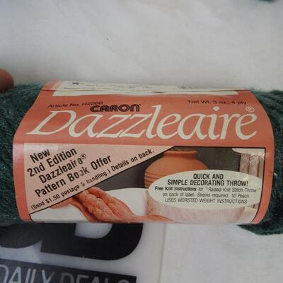 9 Spruce Caron Dazzleaire Worsted Wieght Yarn, 4 Ply 3 Ounce