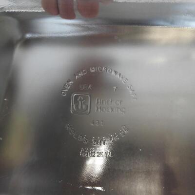 Anchor Hocking 8 x 12.25 Glass Pan, Metal Pan, Cookie Cooking Rack