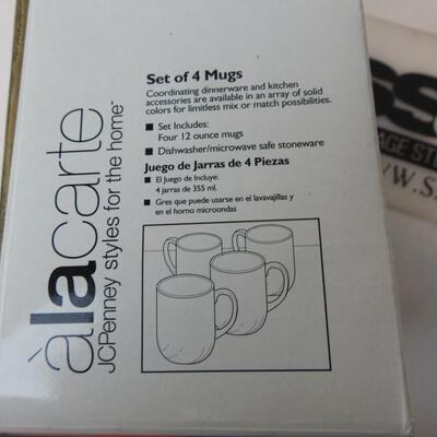 4 alacarte Set of 12 oz 4 Mugs, Purple/Red Colored