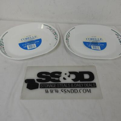 Correlle Livingware by Corning Rosemarie 2 12 1/2" Serving Platters