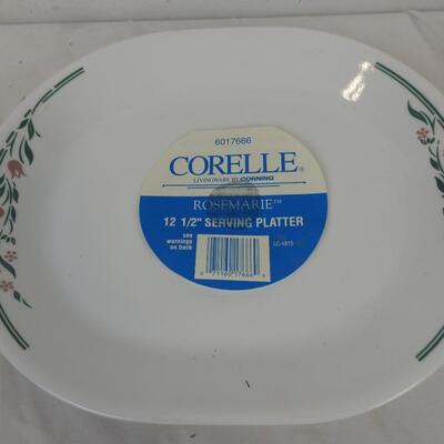 Correlle Livingware by Corning Rosemarie 2 12 1/2" Serving Platters