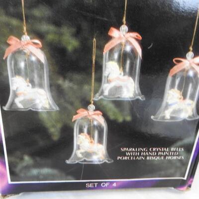 11 pc Holiday Decor, Carousel Bells, Bear Gift Bags, Salt & Pepper Shakers