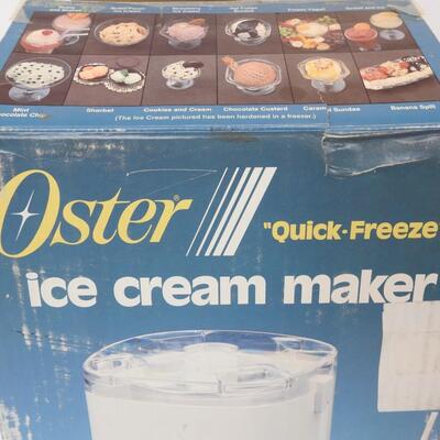 New Old Stock Oster Ice Cream Maker, New, Vintage