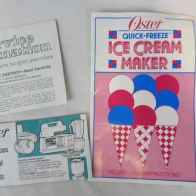 New Old Stock Oster Ice Cream Maker, New, Vintage