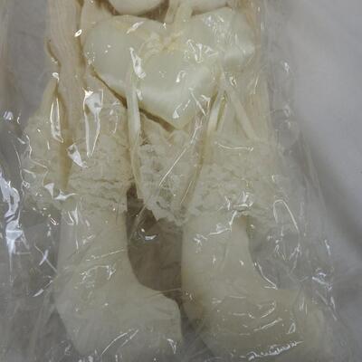 2 Snow Bear Collectables 17" and 2 Girl and 1 Boy Angel Bunnies-17" Muslin