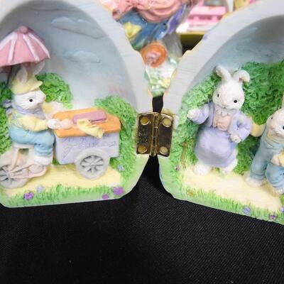 15 pc Easter Lot: 6 figurines, 4 bells and decorative eggs.
