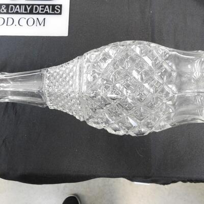 10 pc Lot: 6 Crystal Dessert Dishes, serving platter, cruet, potpourri holder