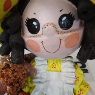 Vintage Dip and Drape Doll, homemade and hand painted.  Super Cute!