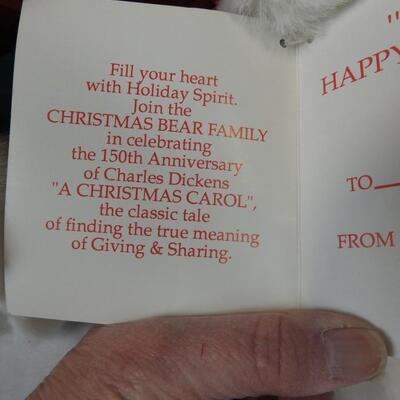 150th Anniversary Charles Dickens "A Christmas Carol" Bears, Papa, Mama, Baby