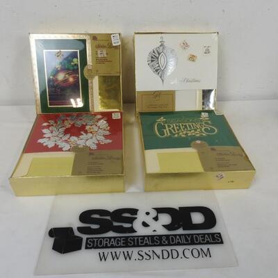 New Old Stock: Christmas Cards and Envelopes 4 boxes, 18 each box.
