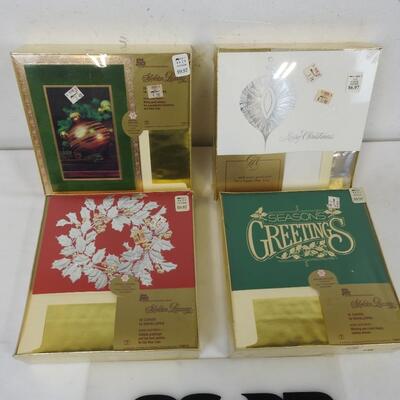 New Old Stock: Christmas Cards and Envelopes 4 boxes, 18 each box.