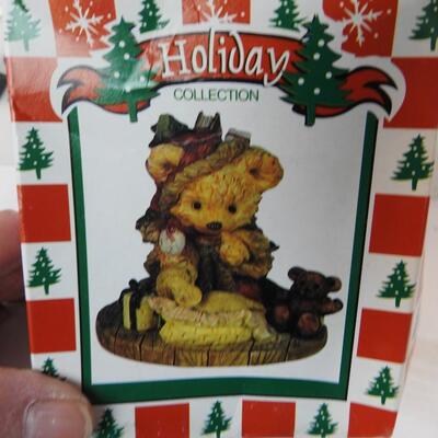 8+ Christmas Lot: Cup, Snowman & Bear Figurines, Candle & Holder, Cards, etc