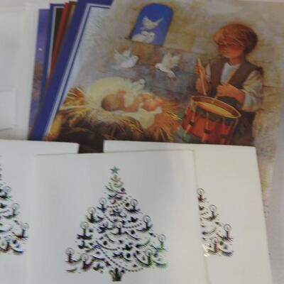8+ Christmas Lot: Cup, Snowman & Bear Figurines, Candle & Holder, Cards, etc
