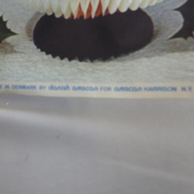 2 Vintage Honeycomb Christmas Paper Decor; Santa and Snowman