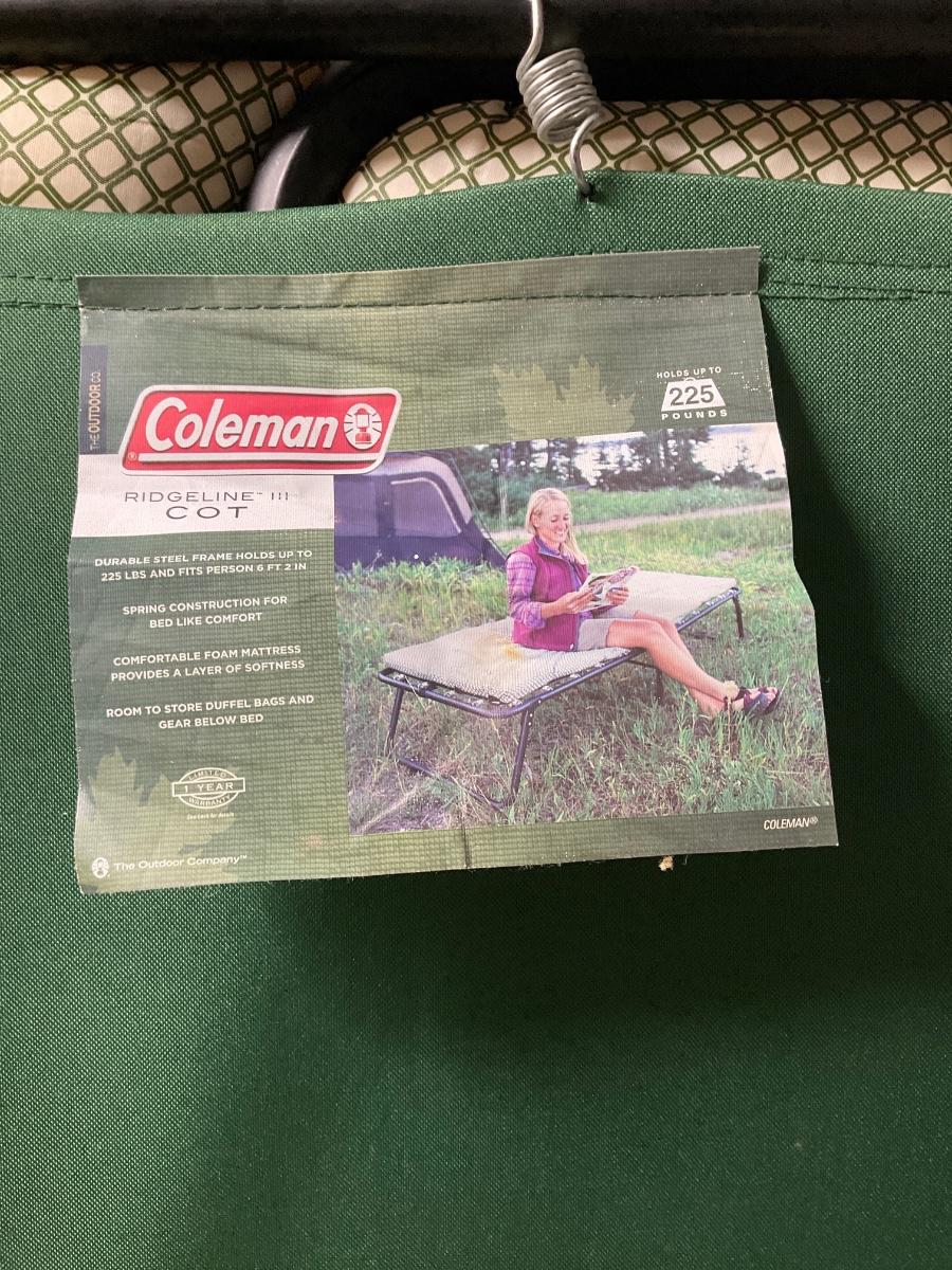 coleman ridgeline iii cot
