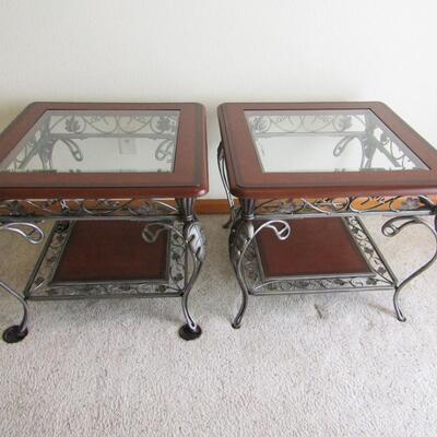 LOT 34  TWO MATCHING END TABLES
