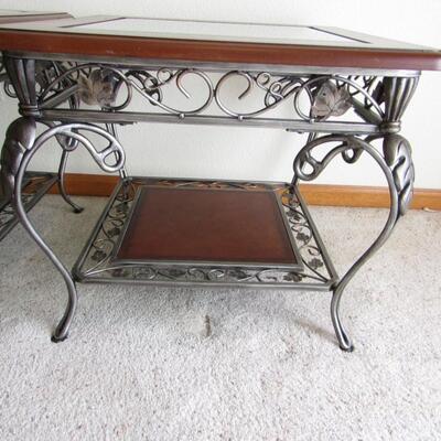 LOT 34  TWO MATCHING END TABLES