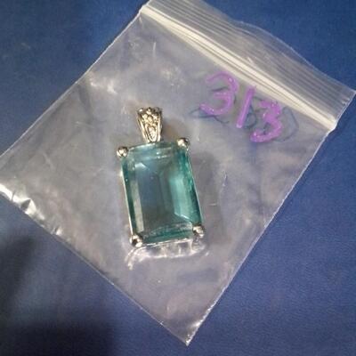 Very Large London Blue Topaz Pendant