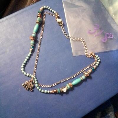Small Turquoise 2 strand Chain
