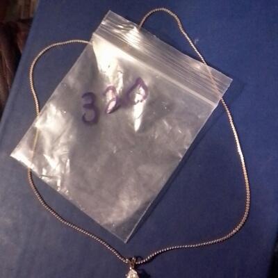 Nice Marquis White Zircon Pendant & Chain