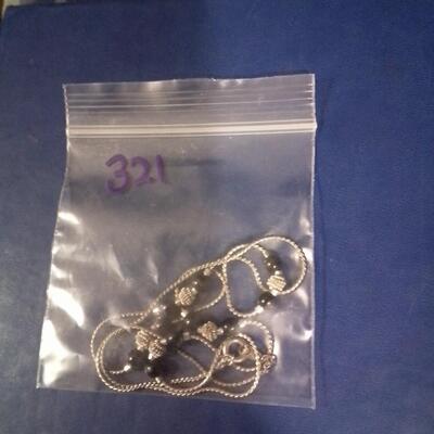 Silver and Black Necklace