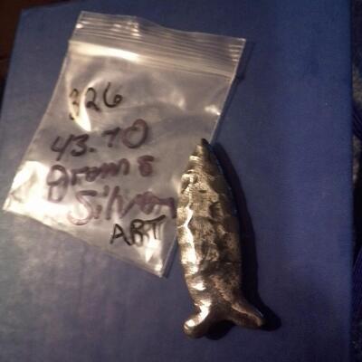 Recovered Silver HandMade Arrowhead Art Piece