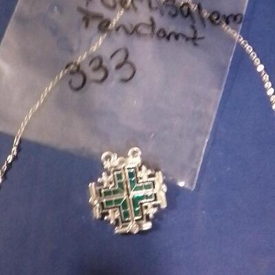 Jerusalem 925 Pendant & Cross Necklace