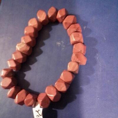 Real Red Hand Cut Stone Bracelet