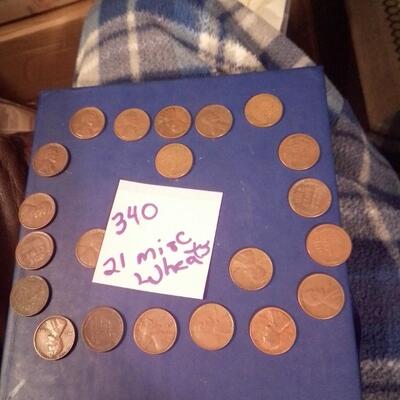 21 misc Date Wheat Pennies