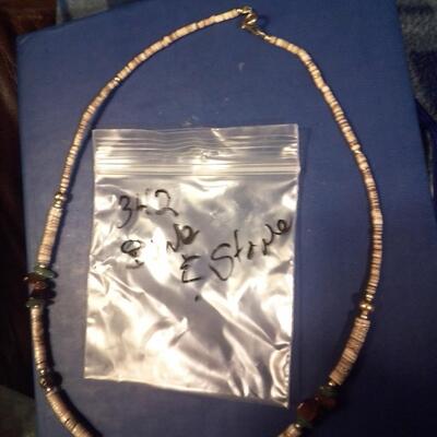 Bone & Stone Bead Necklace