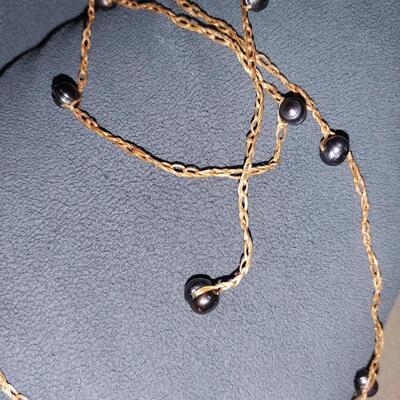 Tahitian Baroque Pearls on 5 Ft. Knotted Sinew
