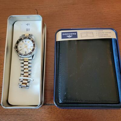 wallet and watch